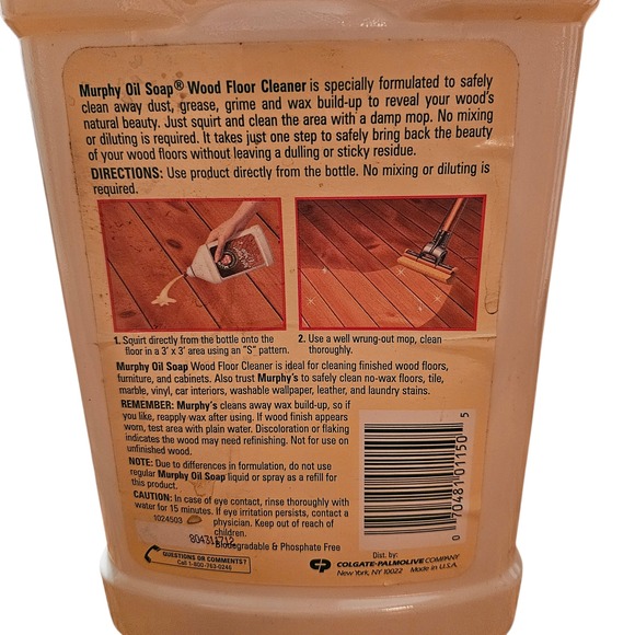 Vintage Murphy Oil Soap Wood Floor Cleaner Just Squirt & Mop 32 fl oz MOVIE PROP - Picture 3 of 3